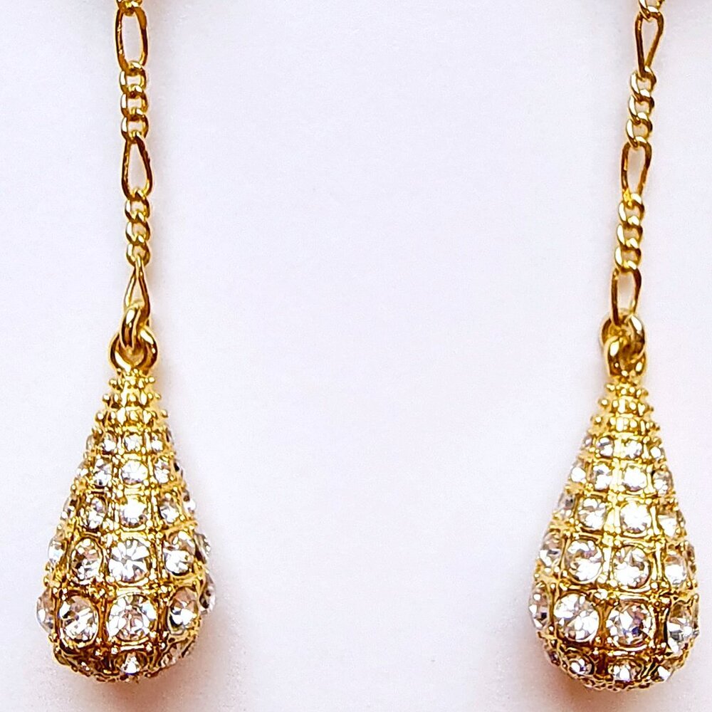 NWT J.CREW Pearl And Pavé Crystal Waterfall Earrings - Picture 5 of 9